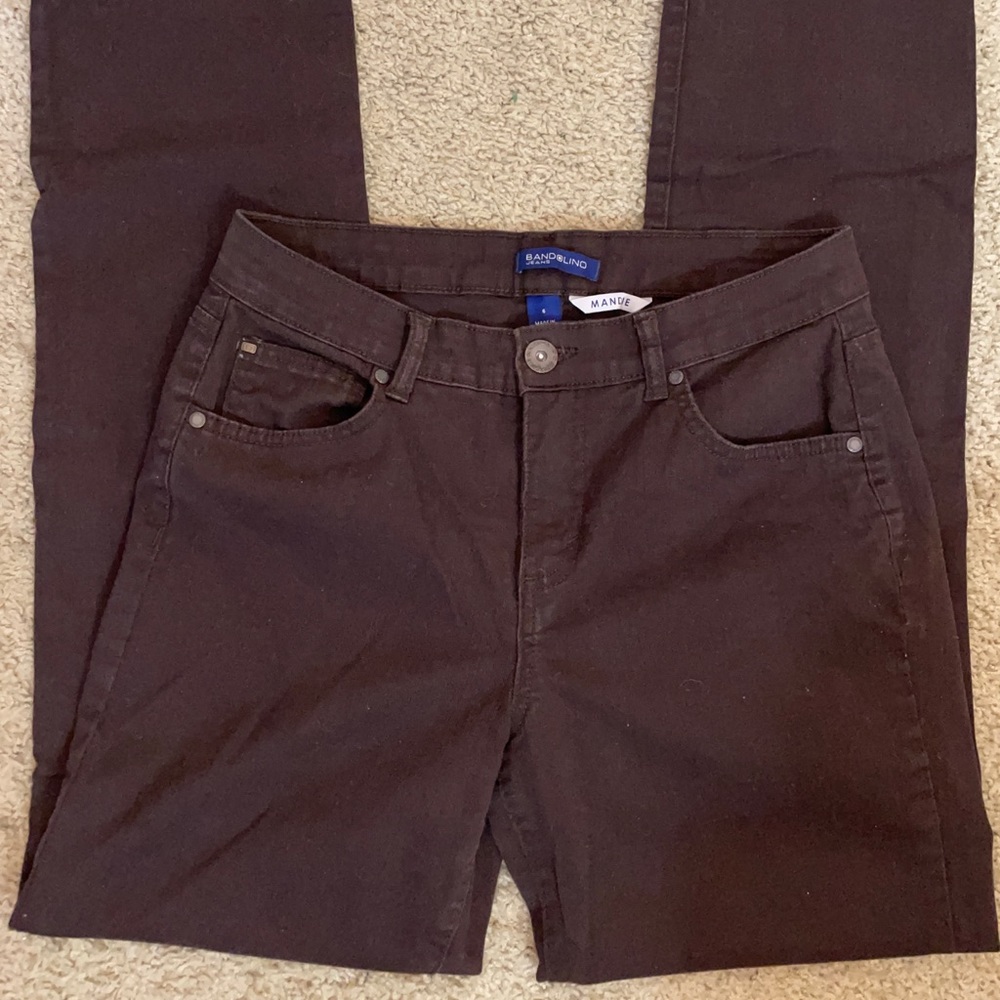 brown jeans.